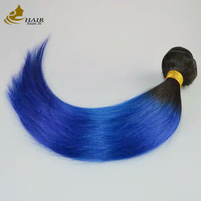 Niña Brasileña en bruto Ombre Extensiones de cabello humano Envases Azul 1B