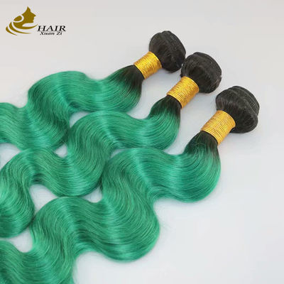 Grasa Verde Ombre Extensiones de cabello humano 8 pulgadas-30 pulgadas