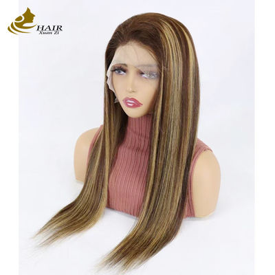 Perucas de pelo humano personalizado marrón transpirable