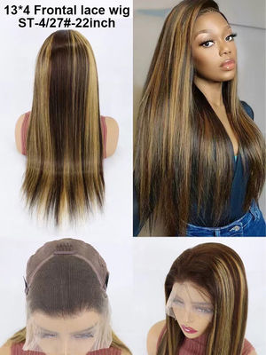 Perucas de pelo humano personalizado marrón transpirable