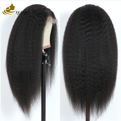 Artesanía personalizada de pelo humano Pelucas recta línea realista del cabello