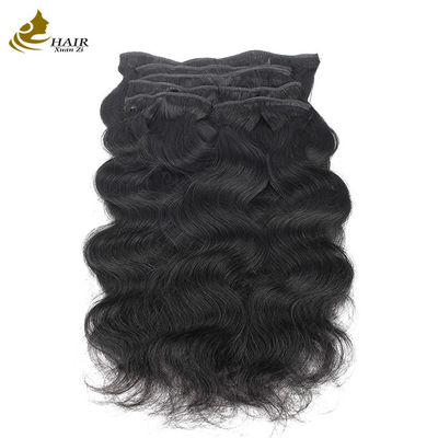 Coloreado Clip sin costura en extensiones de cabello cuerpo onda 18 pulgadas
