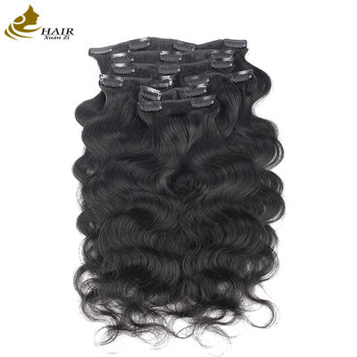 Coloreado Clip sin costura en extensiones de cabello cuerpo onda 18 pulgadas