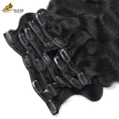 Coloreado Clip sin costura en extensiones de cabello cuerpo onda 18 pulgadas