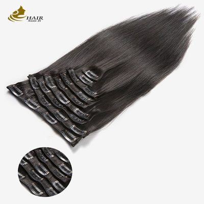 Remy 24 pulgadas clip en extensiones de cabello 100% virgen en granel OEM