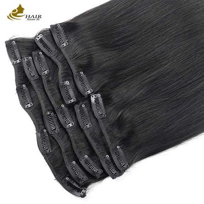 Remy 24 pulgadas clip en extensiones de cabello 100% virgen en granel OEM