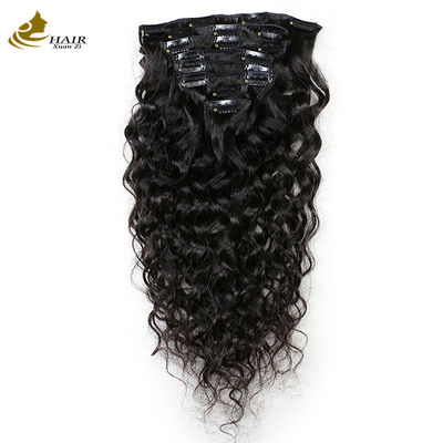 ODM Clip negro en extensiones de cabello onda profunda veloz tejido ligero