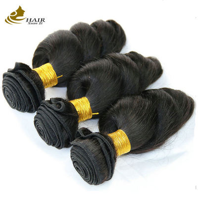 Natural Negro de Camboya Virgen 16 pulgadas de pelo brasileño de ola suelta OEM