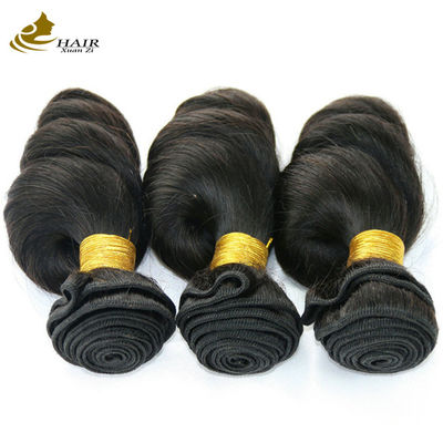 Natural Negro de Camboya Virgen 16 pulgadas de pelo brasileño de ola suelta OEM
