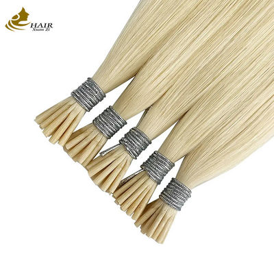 Extensiones de cabello con ceratina indio Remy Pre-envasado I Tip personalizado