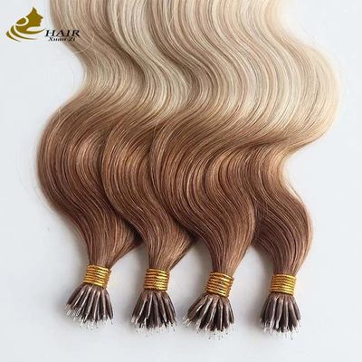 ODM Nano Extensiones de cabello preenvasado 100% cabello humano cuerpo de onda extensiones de cabello humano