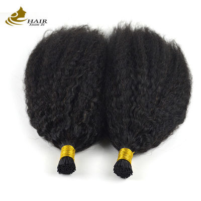 Extensiones de cabello de micro bucle plana preenvasada Pervertido cabello humano virgen recto
