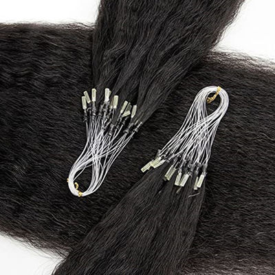 Extensiones de cabello humano nano pre-enlazadas rectas Extensiones de microrredes OEM