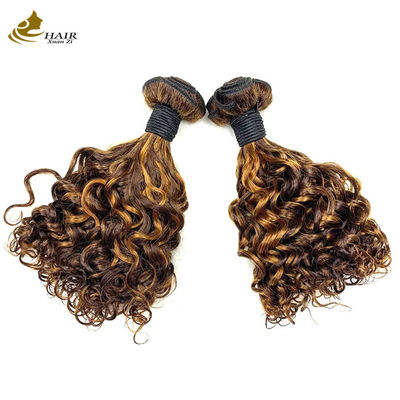 P1B 27 Doble de cabello tirado Bundles rizado 20 pulgadas de cuerpo de onda de peluca