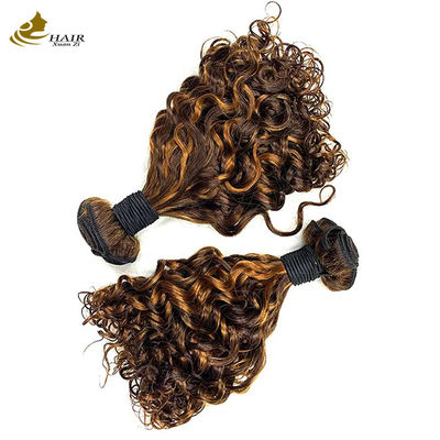 P1B 27 Doble de cabello tirado Bundles rizado 20 pulgadas de cuerpo de onda de peluca