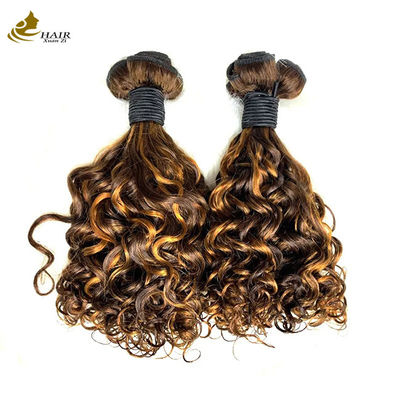 P1B 27 Doble de cabello tirado Bundles rizado 20 pulgadas de cuerpo de onda de peluca