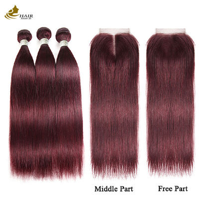 8 pulgadas-30 pulgadas 99j peluca borgoña cuerpo onda extensiones de cabello humano