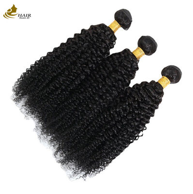 Curly Wave Weft Tejido Extensiones de cabello Afro Kinky Bundles Negro natural