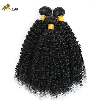 Curly Wave Weft Tejido Extensiones de cabello Afro Kinky Bundles Negro natural