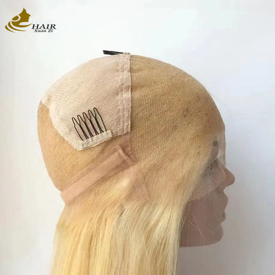 Pantalón de cabello humano 613 Blonda recta sin pegamento