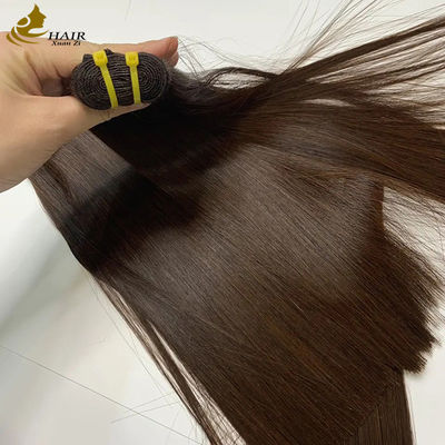 Vietnam Super Doble hueso dibujado derecho marrón # 4 Ramos de cabello humano