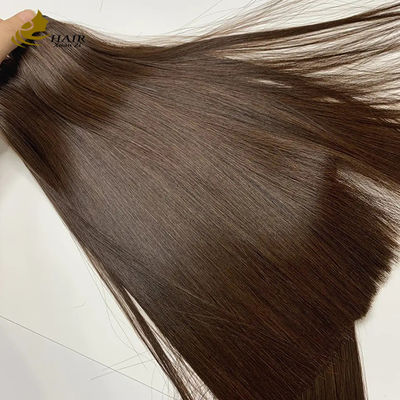 Vietnam Super Doble hueso dibujado derecho marrón # 4 Ramos de cabello humano