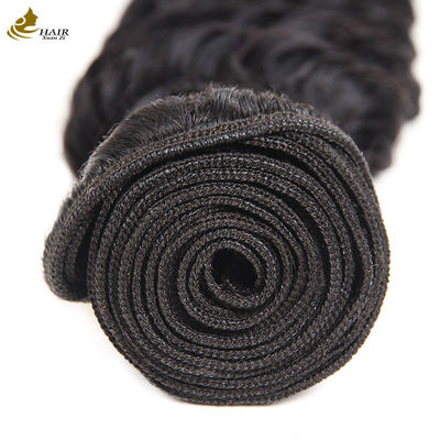 Venta directa de fábrica de pelo humano virgen brasileño 1b Color de pelo de onda profunda