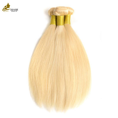 Venta directa de fábrica de pelo humano virgen brasileño 613# Blonde pelo recto paquete