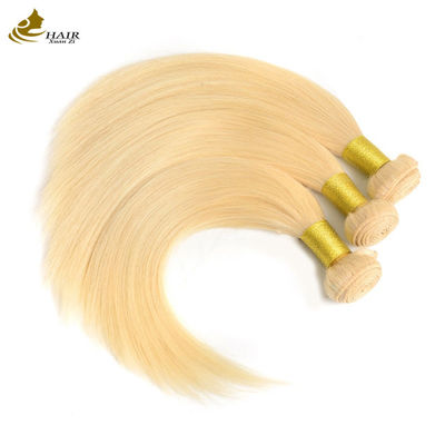 Venta directa de fábrica de pelo humano virgen brasileño 613# Blonde pelo recto paquete