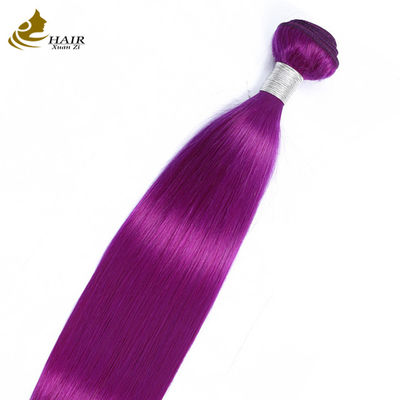 Cabello humano púrpura Bundle recto del cabello humano virgen extensiones de trenzas