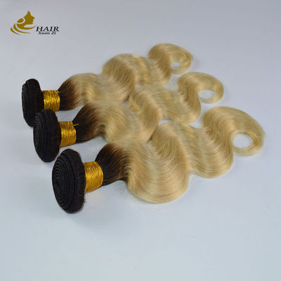 613 Blonde Virgin Human Hair Bundles Extensiones de tejido con cierre con envío rápido