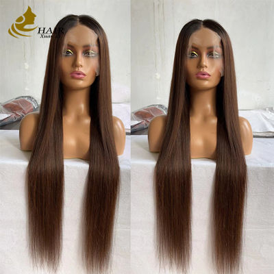Cabello de jovencita Cabello humano encaje Pelucas delanteras con color transparente de encaje