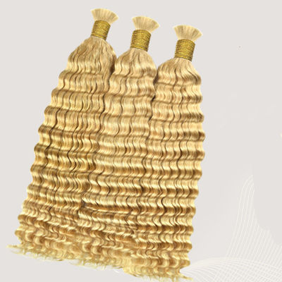 Cabello humano a granel para trenzar 613 color rubio