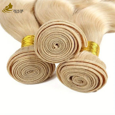 Venta al por mayor de cabello humano virgen vietnamita doble 613# color rubio cuerpo ondulado pelo paquete