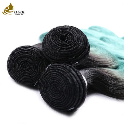 Venta directa de fábrica Cabello humano virgen vietnamita 1b/Bundle de cabello recto de color azul