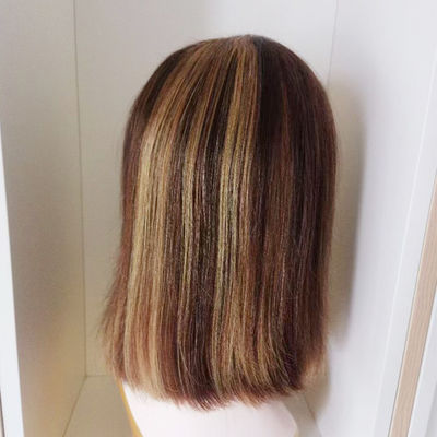 Moda Cabello humano Bob Pelucas de pelo brasileño encaje Pelucas frontales