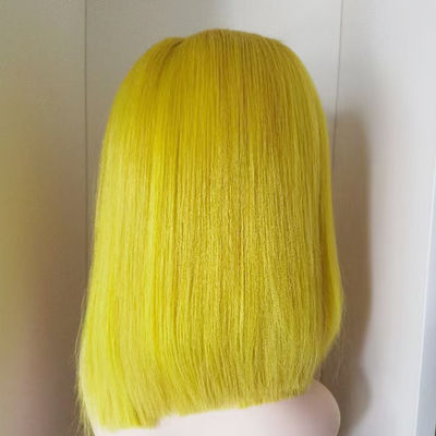 13X4 4X4 13X6 encaje Frontal Cruda del pelo humano virgen brasileño peluca corta Bob peluca
