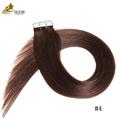 Cintas de tejido de piel humana Remy Extensiones de cabello de doble cara cinta rusa 8 "-30" longitud personalización