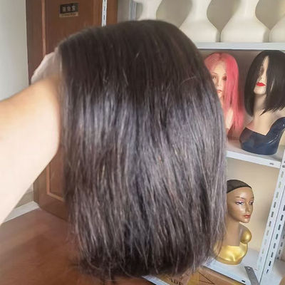 Moda Cabello humano Bob Pelucas de pelo brasileño encaje Pelucas frontales