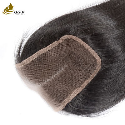 100% Cabello humano 4*4 Cerradura de encaje Color natural Cerradura de encaje recto brasileño