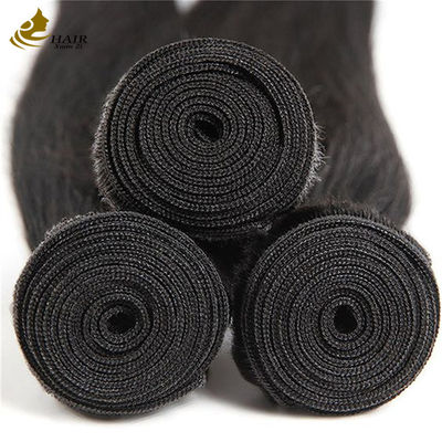 No derramamiento de cabello humano virgen cabello recto máquina de trama de doble trama