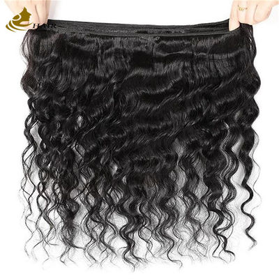 Gradiente libre de enredos con ondas profundas, cordones de pelo humano virgen, extensiones