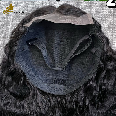 Sin pegamento 5 * 5 Transparente encaje Frente Cabello humano natural Sin pegamento de seda superior Full Lace Peruca