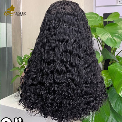 Sin pegamento 5 * 5 Transparente encaje Frente Cabello humano natural Sin pegamento de seda superior Full Lace Peruca