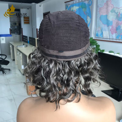 Personalizado Gery 5*5 HD Wave de cuerpo sin pegamento Top de seda Full Lace Peruca