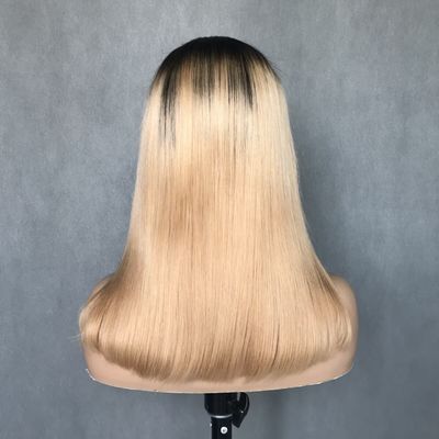 U parte peluca T1b/27 color principiante amigable recta sin pegamento estilo protector pelo humano peluca 150% densidad