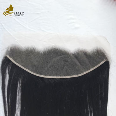 Cierre de encaje de cabello humano liso negro natural 13x4 HD