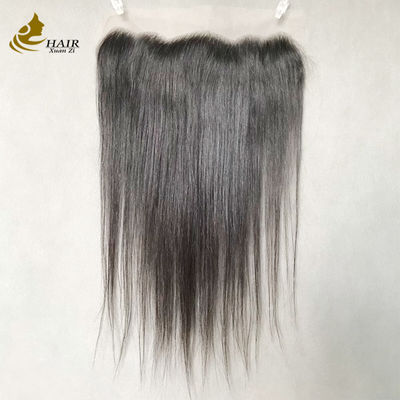 Cierre de encaje de cabello humano liso negro natural 13x4 HD