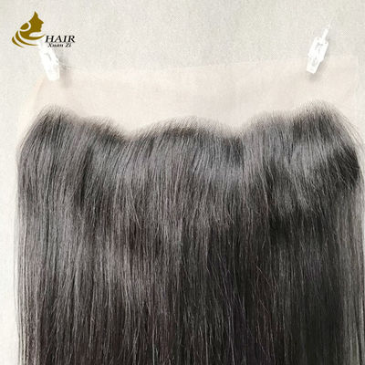 Cierre de encaje de cabello humano liso negro natural 13x4 HD