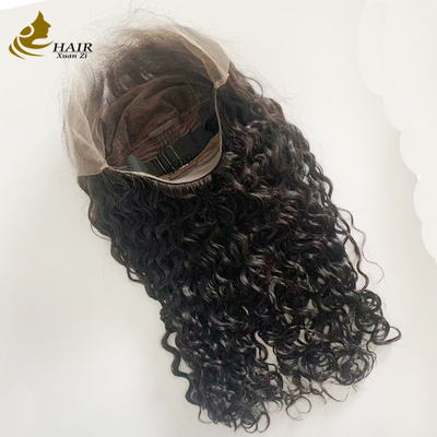 Peluca de encaje completa sin pegamento HD 13*6 con onda de agua negra natural de 20 pulgadas y densidad del 250% con línea de cabello completa natural